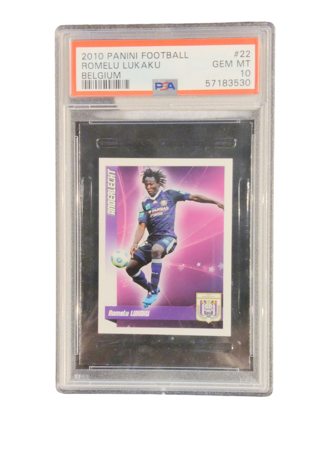2010 Panini Football Romelu Lukaku Belgium #22 PSA 10