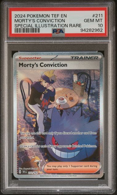 2024 Mortys Conviction Special Illustration Rare PSA 10