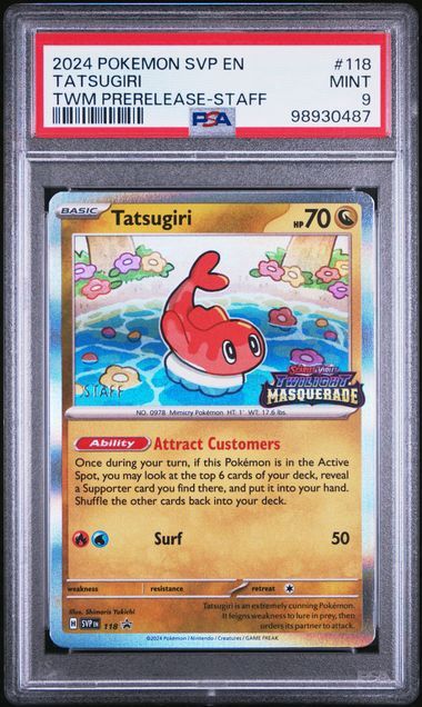 2024 Tatsugiri Pre-release Staff  PSA 9