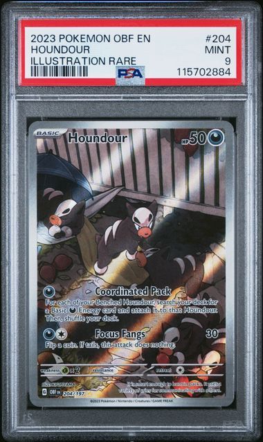 2023 Houndour Illustration Rare PSA 9
