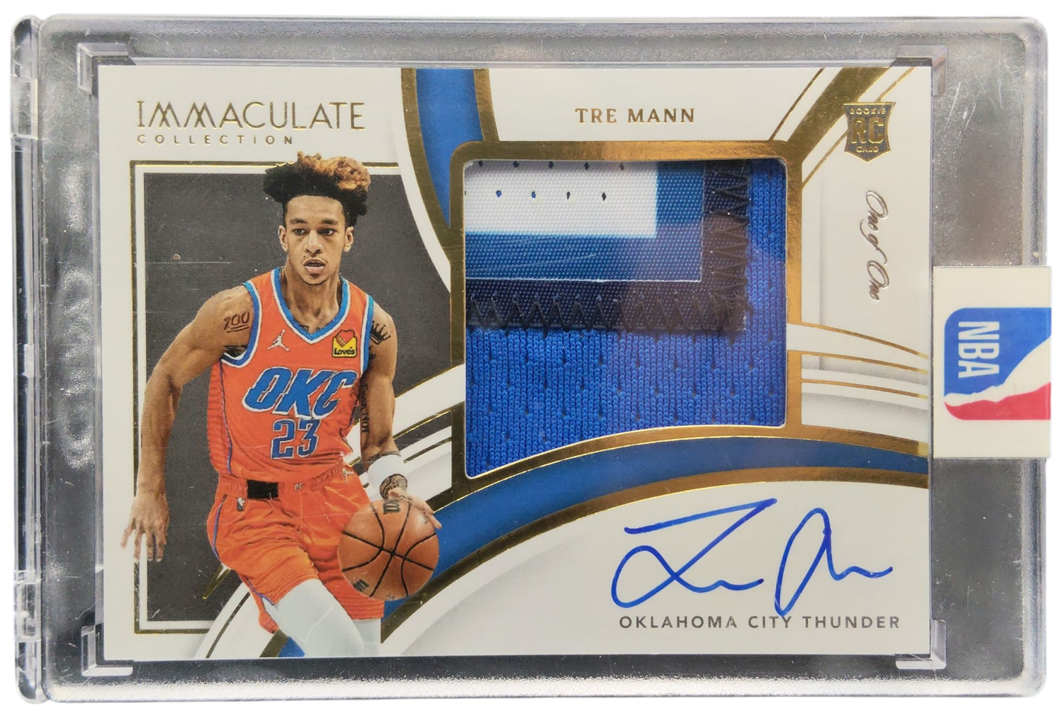2021-22 Panini Immaculate Collection Tre Mann Patch and Auto One of One #PPA-TRM