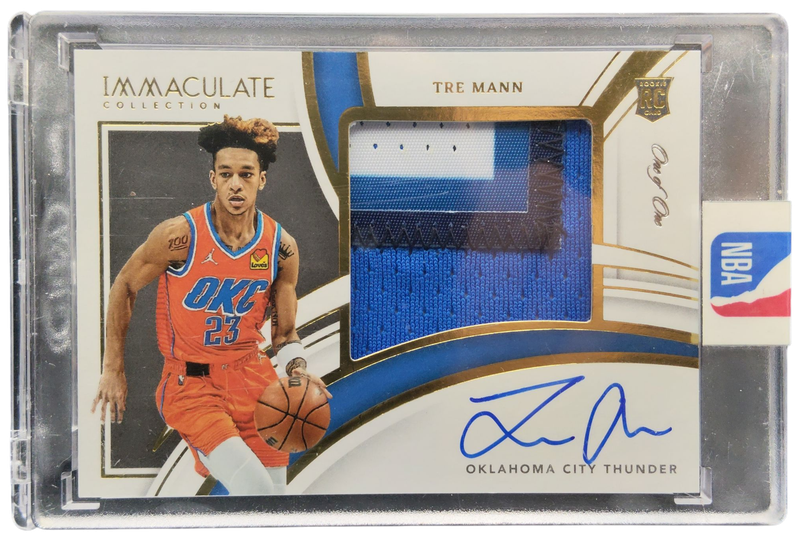 2021-22 Panini Immaculate Collection Tre Mann Patch and Auto One of One #PPA-TRM