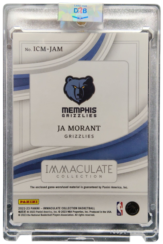 2022-23 Panini Immaculate Collection Ja Morant Patch 8/10 #ICM-JAM