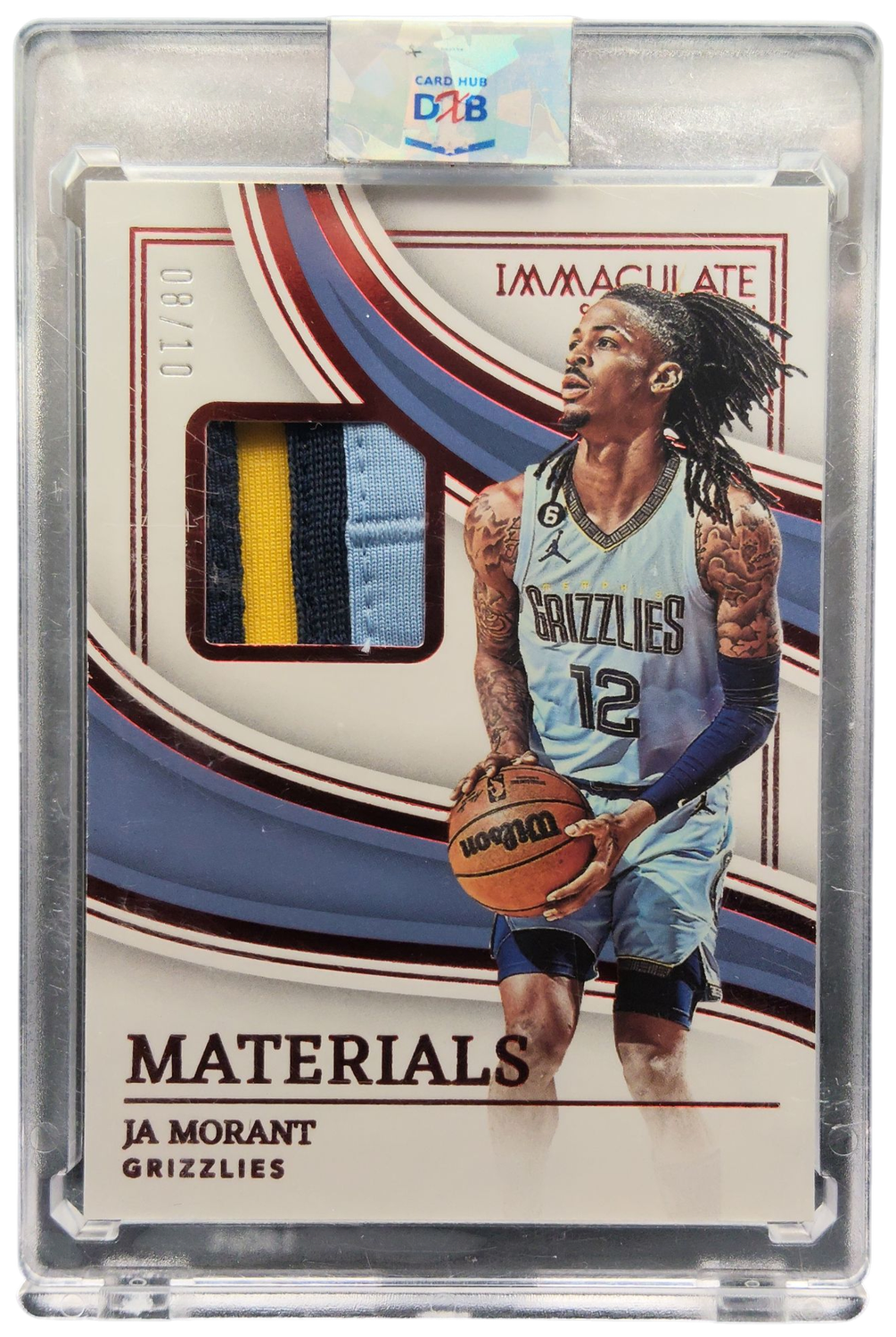 2022-23 Panini Immaculate Collection Ja Morant Patch 8/10 #ICM-JAM