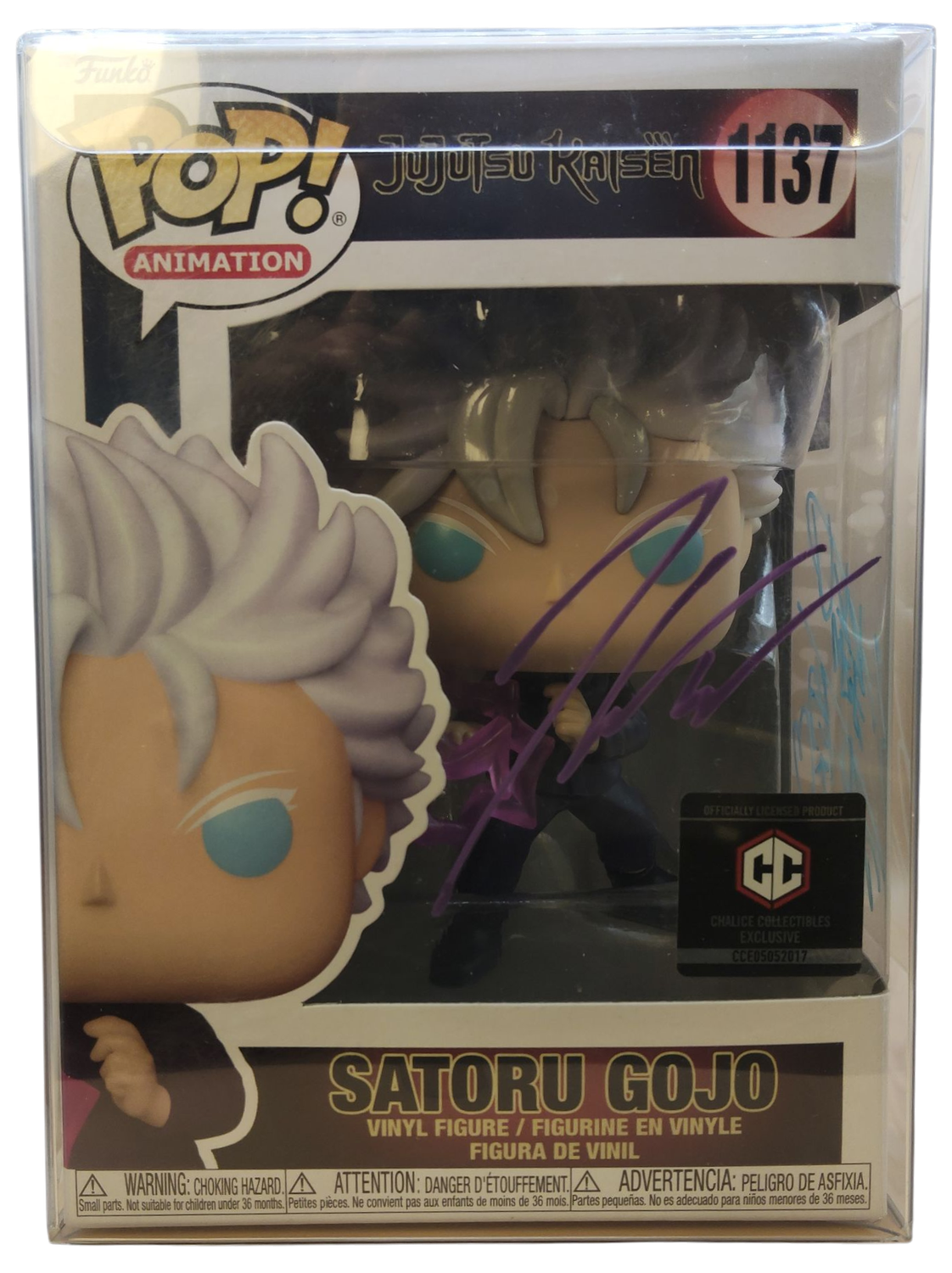 Satoru Gojo Funko Pop 1137 - Signed By Kaiji Tang (EVA)+Mariya Ise (Young Gojo JVA)