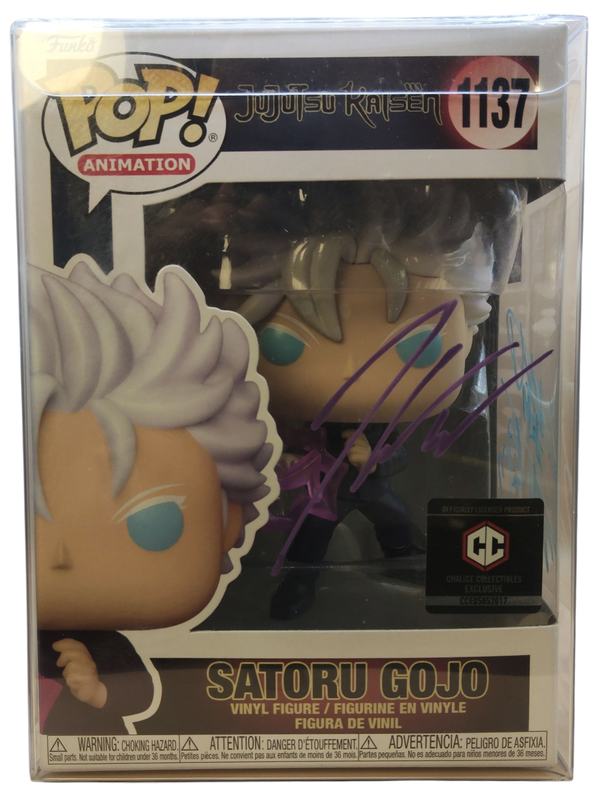 Satoru Gojo Funko Pop 1137 - Signed By Kaiji Tang (EVA)+Mariya Ise (Young Gojo JVA)