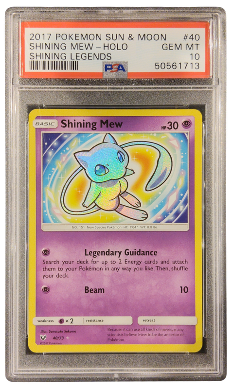 2017 Pokemon Sun &amp; Moon Shining Mew-Holo  Shining Legends #40 PSA 10