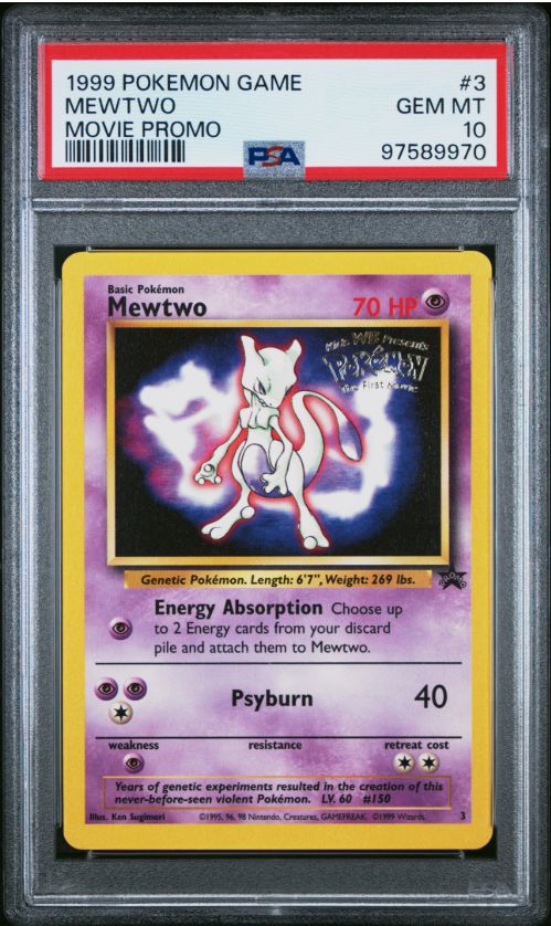 1999 Pokemon Game Mewtwo Movie Promo #3 PSA 10