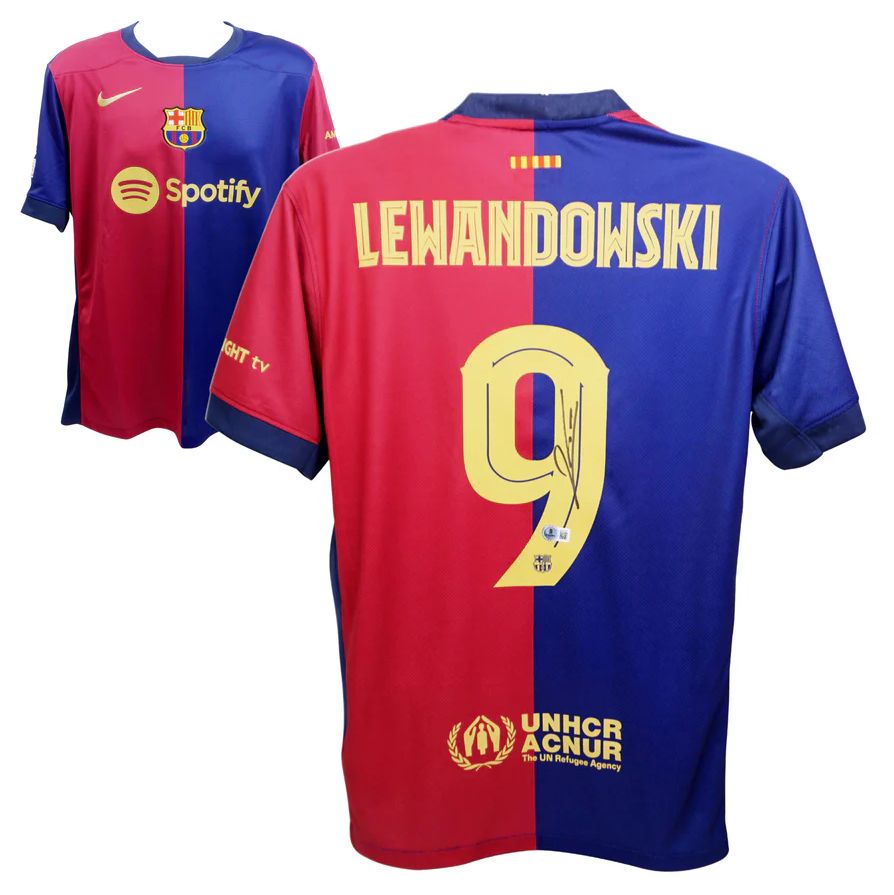 Robert Lewandowski Signed Barcelona Home Jersey
