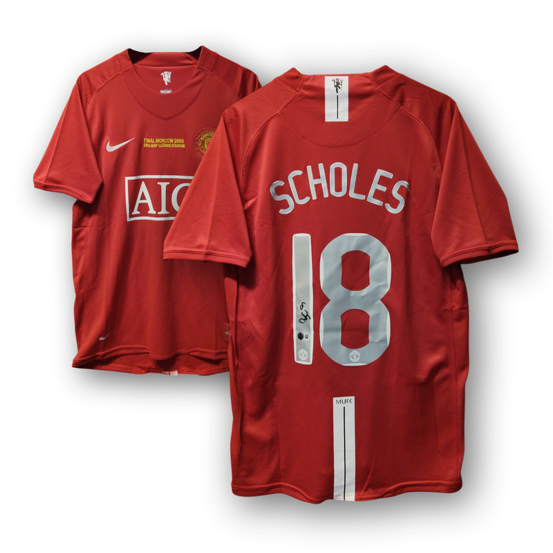 Paul Scholes Signed 2007-2008 Manchester United Jersey