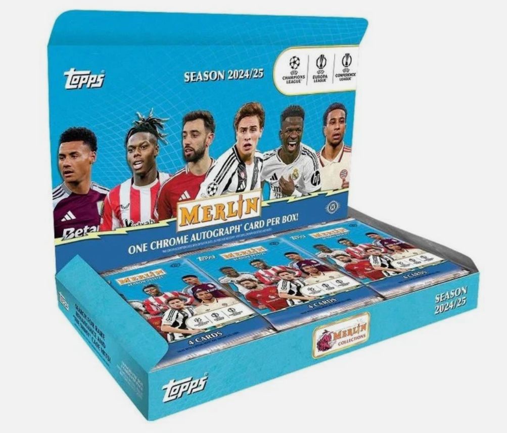2024-25 Topps UEFA Club Competitions Merlin Chrome Soccer Hobby Box