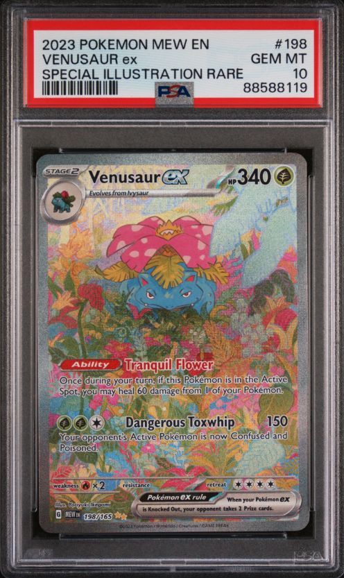 PSA 10 2023 Pokemon Mew En Venusaur ex Special Illustration Rarer #198