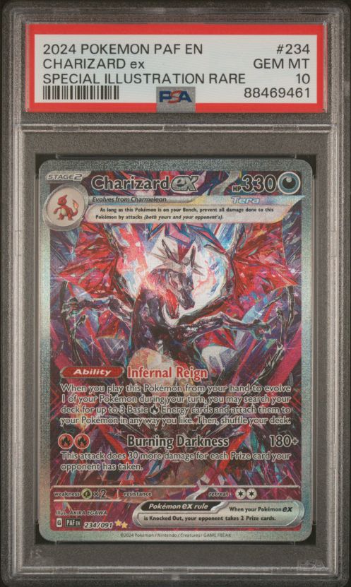 PSA 10 2024 Pokemon Paf En Charizard ex Special Illustration Rare #234