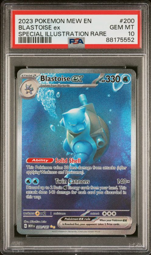 PSA 10 2023 Pokemon Mew En Blastoise ex Special Illustration Rare #200