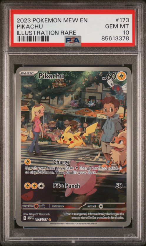 PSA 10 2023 Pokemon Mew En Pikachu Illustration Rare #173