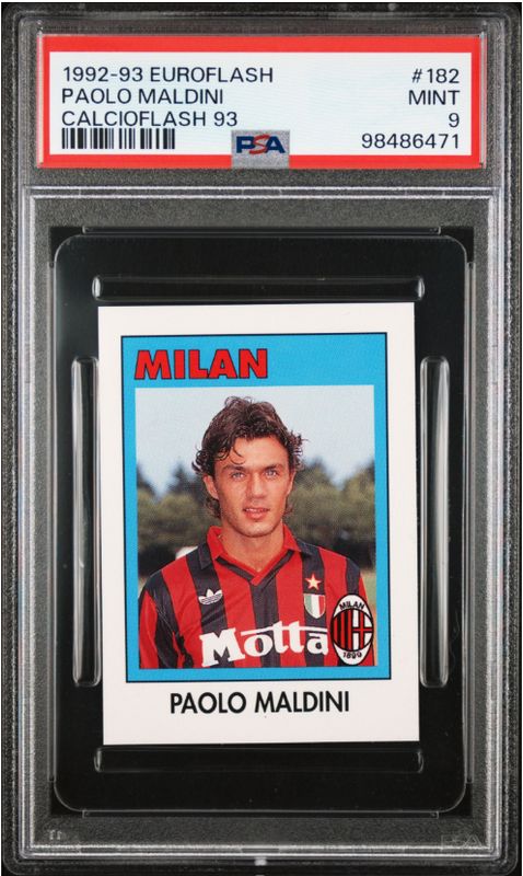 1992-93 Euroflash Paolo Maldini Calcioflash 93 #182 PSA 9