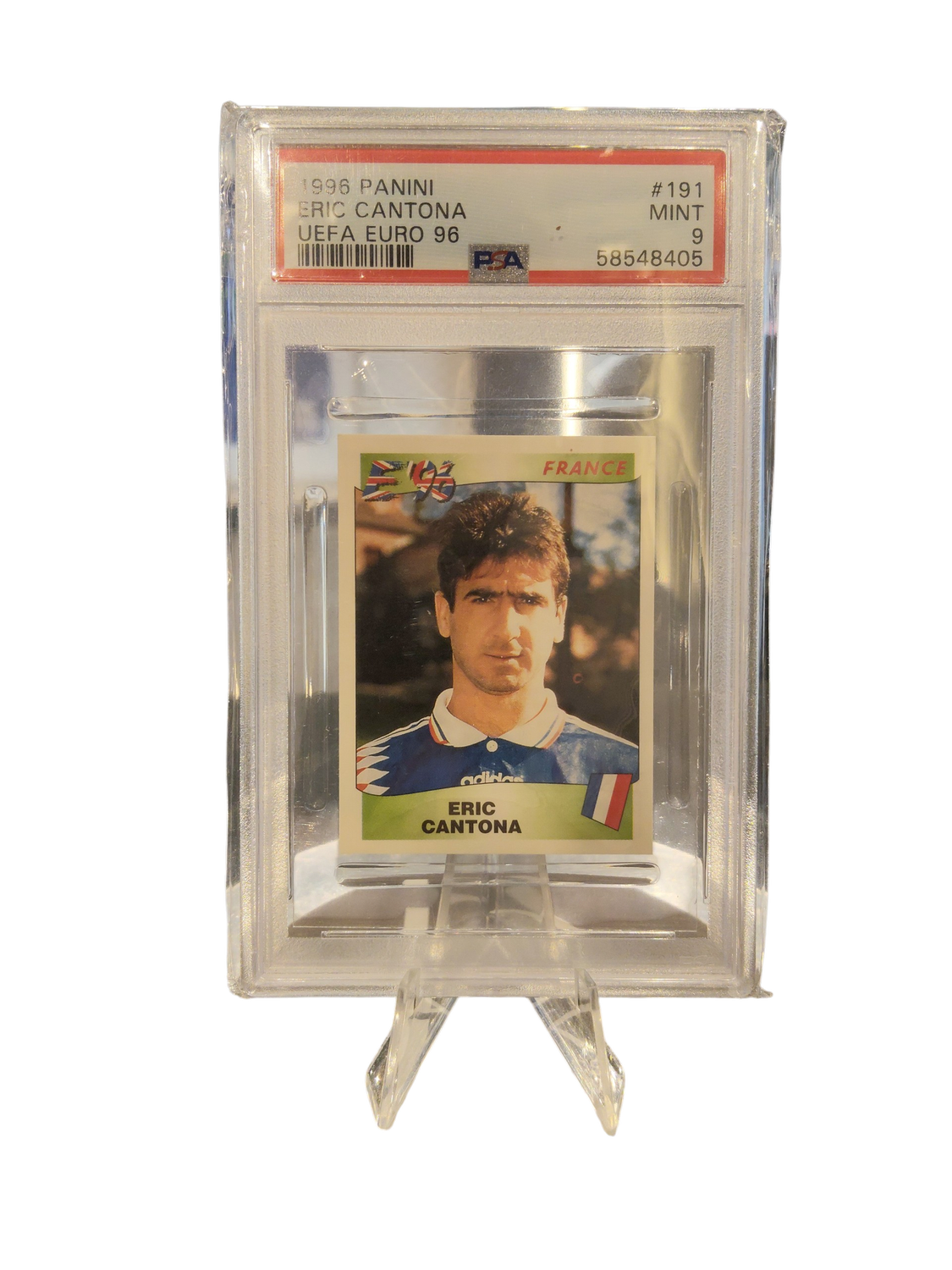 1996 Panini Eric Cantona UEFA Euro 96 #191 PSA 9