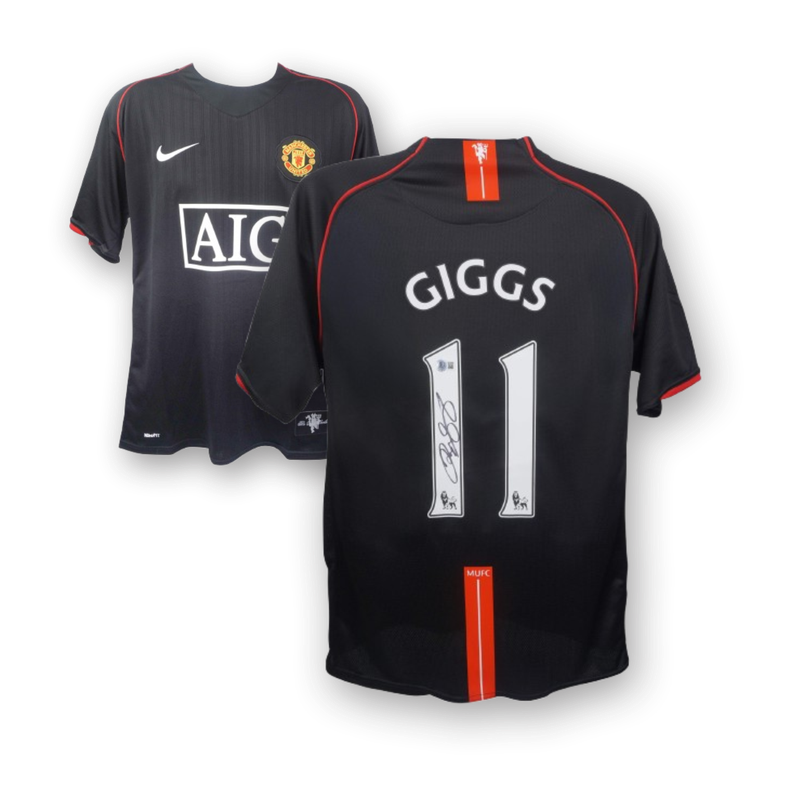 Ryan Giggs #11 Manchester United 07/08 Away Signed Jersey