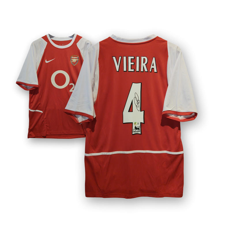 Patrick Vieira #4 Arsenal 02/04 Home Signed Jersey