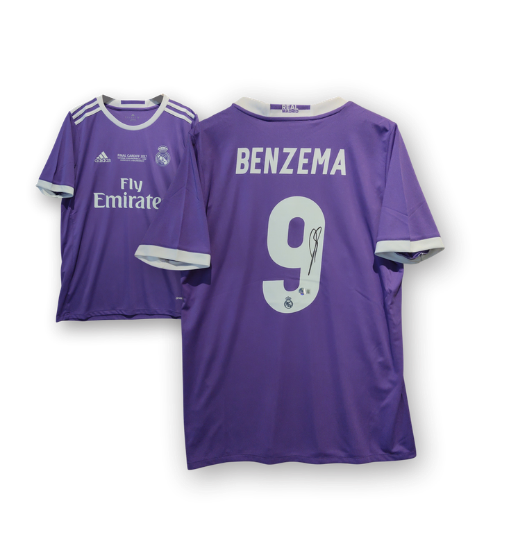Karim Benzema Real Madrid 16/17 Away Signed Jersey