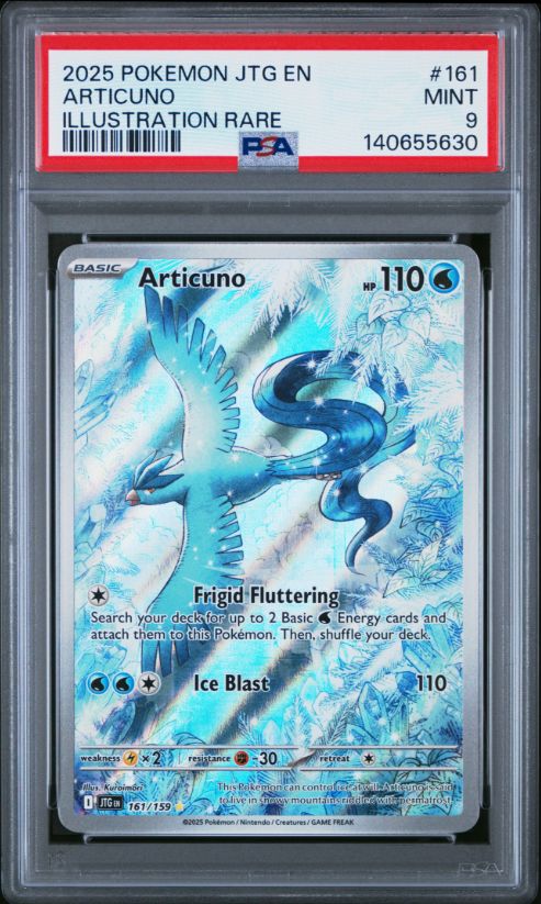 2025 Pokemon JTG En Articuno Illustatrion Rare #161 PSA 9