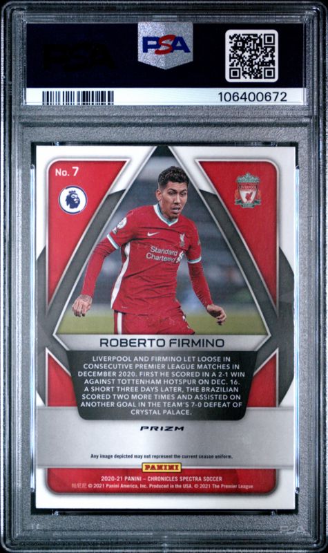 2020 Panini Chronicles Roberto Firmino Spectra P/L-Gld.Power Na #7 PSA 8