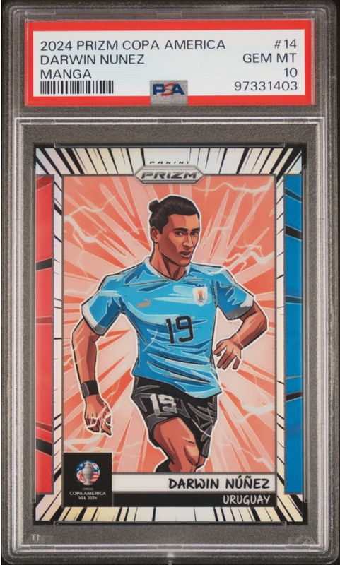2024 Prizm Copa America Darwin Nunez Manga #14 PSA 10