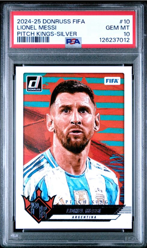 2024-25 Donruss Fifa Lionel Messi Pitch Kings-Silver #10 PSA 10