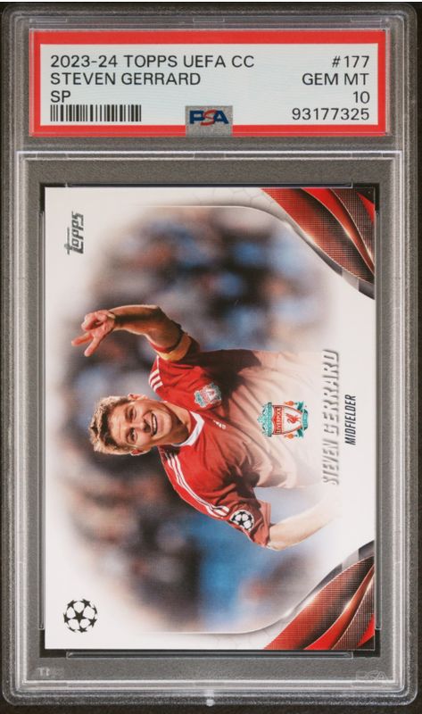 2024-24 Topps UEFA CC Steven Gerrard SP #177 PSA 10