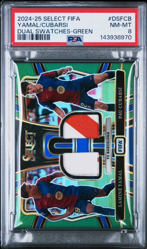 2024-25 Select Fifa Yama/Cubarsi Dual Swatches - Green #DSFCB PSA 8