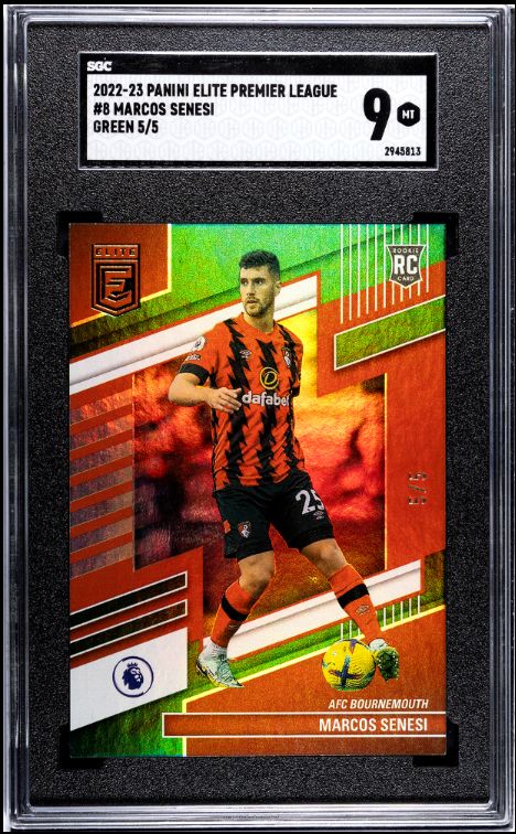 2022-23 Panini Elite Premier League #8 Marcos Seneso Green 5/5 SGC 9