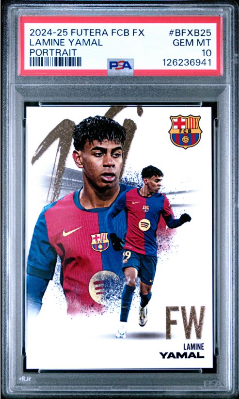 2024-25 Futera FCB FX Lamine Yamal Portrait #BFXB25 PSA 10
