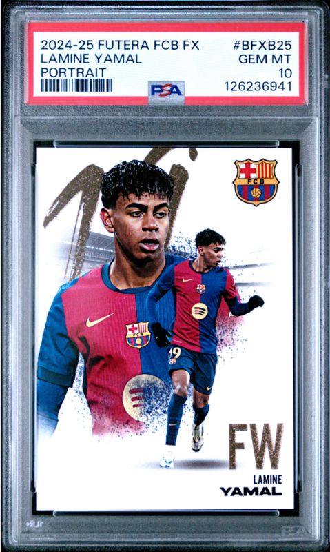 2024-25 Futera FCB FX Lamine Yamal Portrait #BFXB25 PSA 10