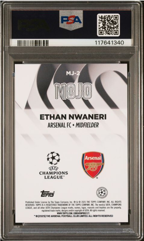 2024-25 Topps UEFA CC Ethan Nwaneri Mojo #MJ2 PSA 10