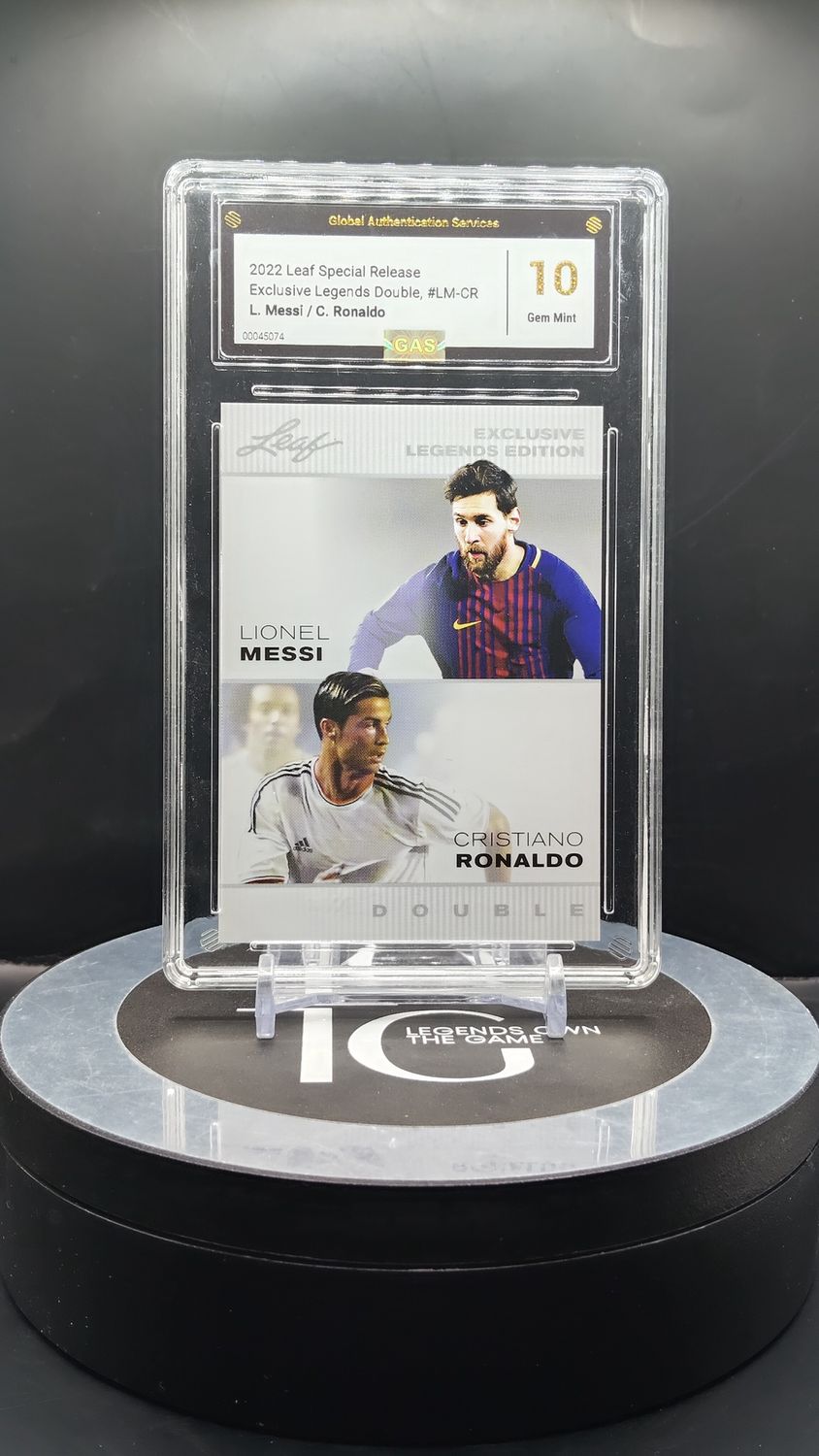 2022 Leaf Special Release Exclusive Legends Double #LM-CR L.Messi / C.Ronaldo GAS 10