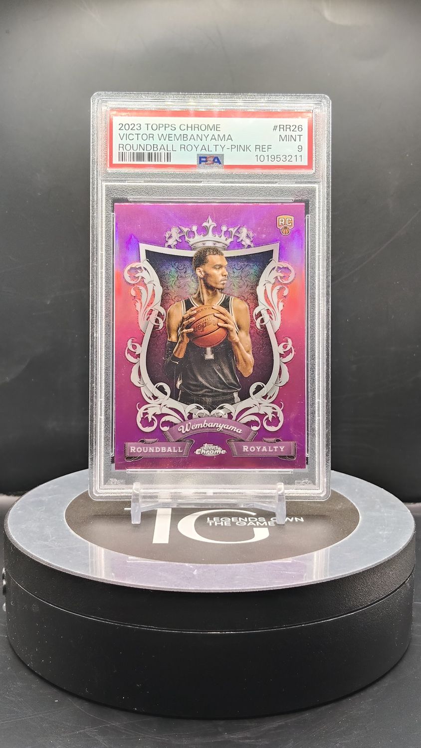 2023 Topps Chrome Victor Wembanyama Rounball Royalty- Pink Ref #RR26 PSA 9