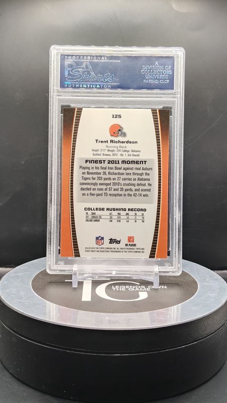 2012 Finest Trent Richardson #125 PSA 8