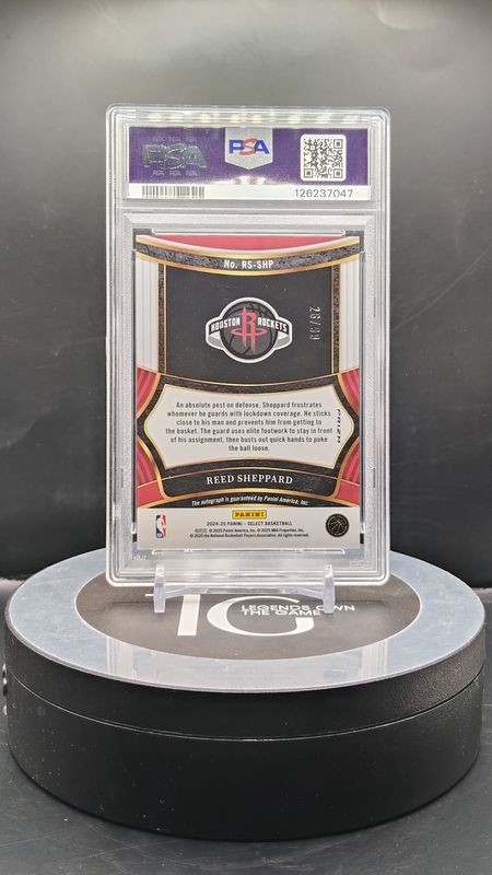 2024 Select Reed Sheppard Rookie Signature - Red Prizm #RSSHP PSA 9