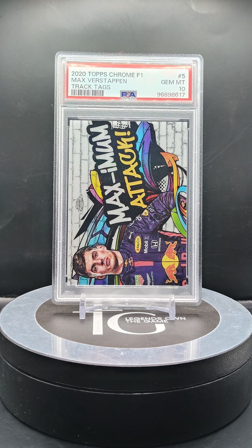 Topps Chrome F1 2020 Max Verstappen Track Tags #5 PSA 10