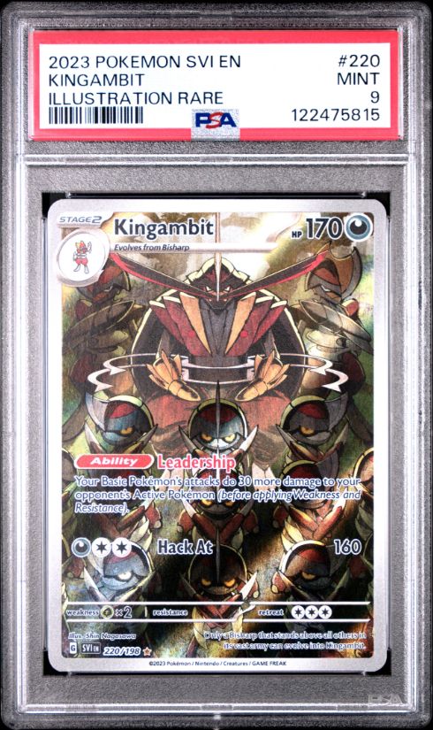 2023 Pokemon SVI En Kingambit Illustration Rare #220 PSA 9