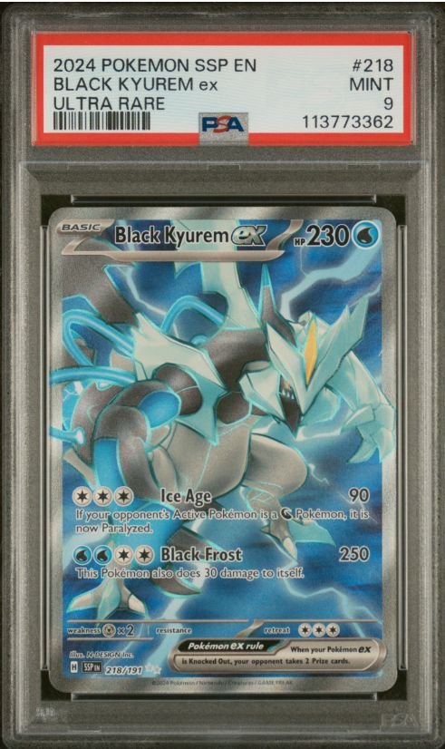 2024 Pokemon SSP EN Black Kyurem ex Ultra Rare #218 PSA 9