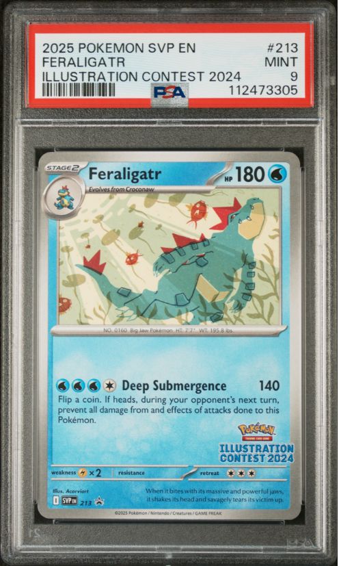 2025 Pokemon SVP En Feraliga Tr Illustration Contest 2024 #213 PSA 9
