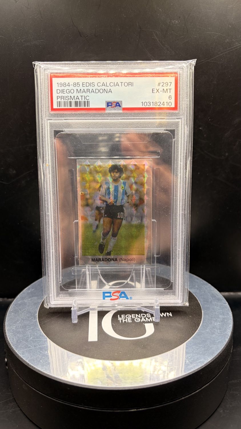 1984-85 Edis Calciatori Diego Maradona Prismatic #297 PSA 6