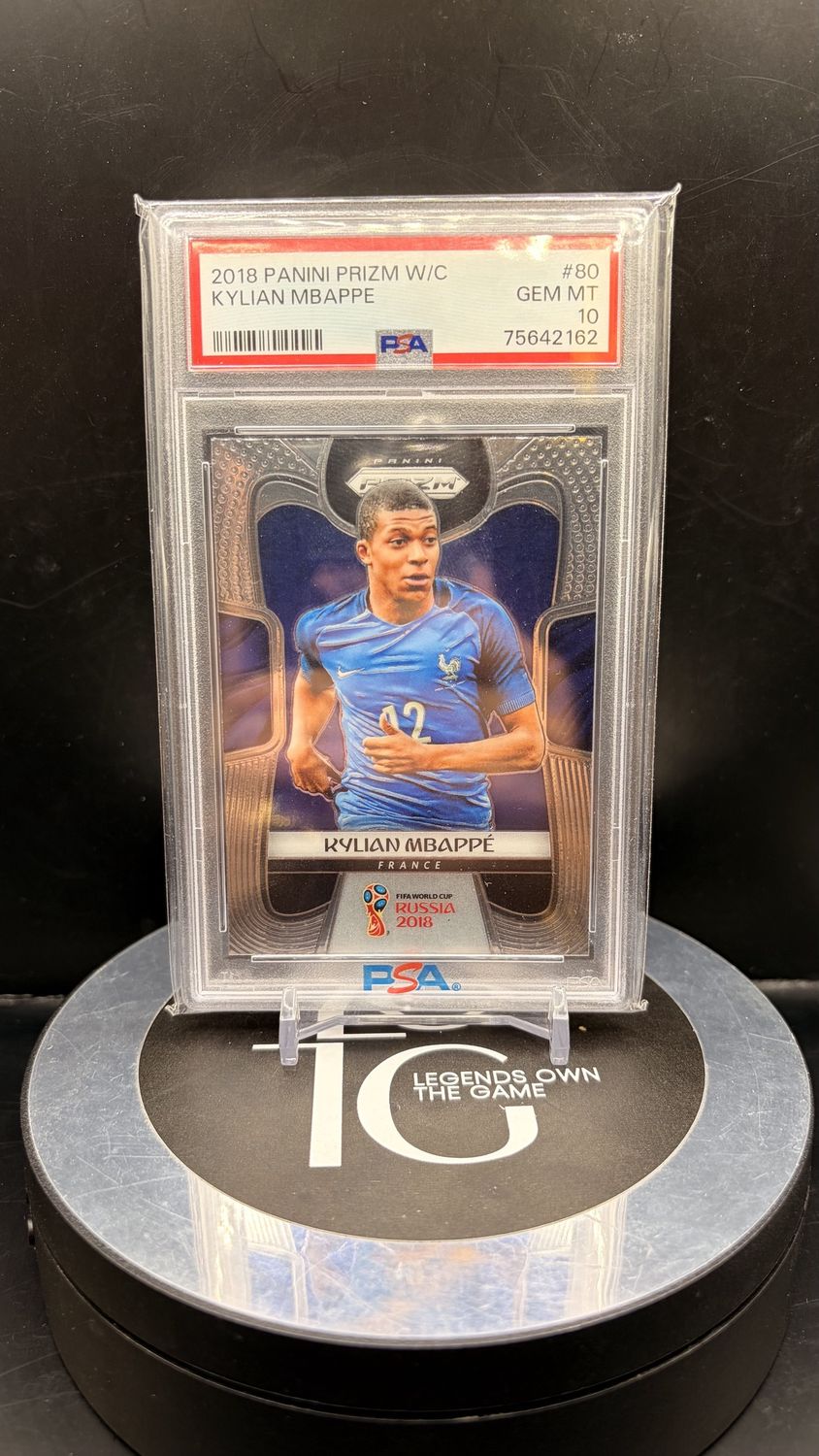 2018 Panini Prizm W/C Kylian Mbappe #80 PSA 10