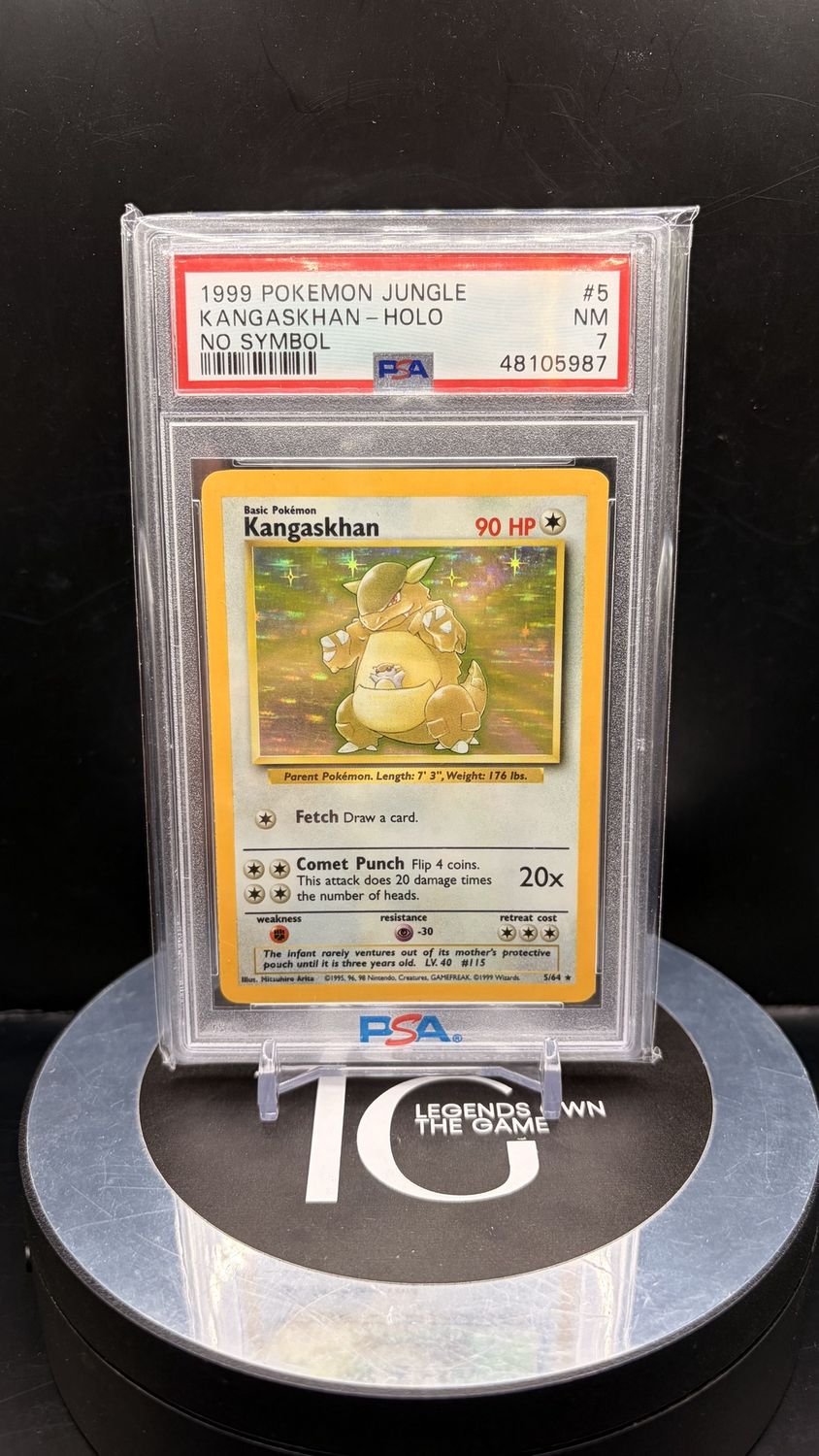 1999 Pokemon Jungle Kangaskhan - Holo No Symbol #5 PSA 7