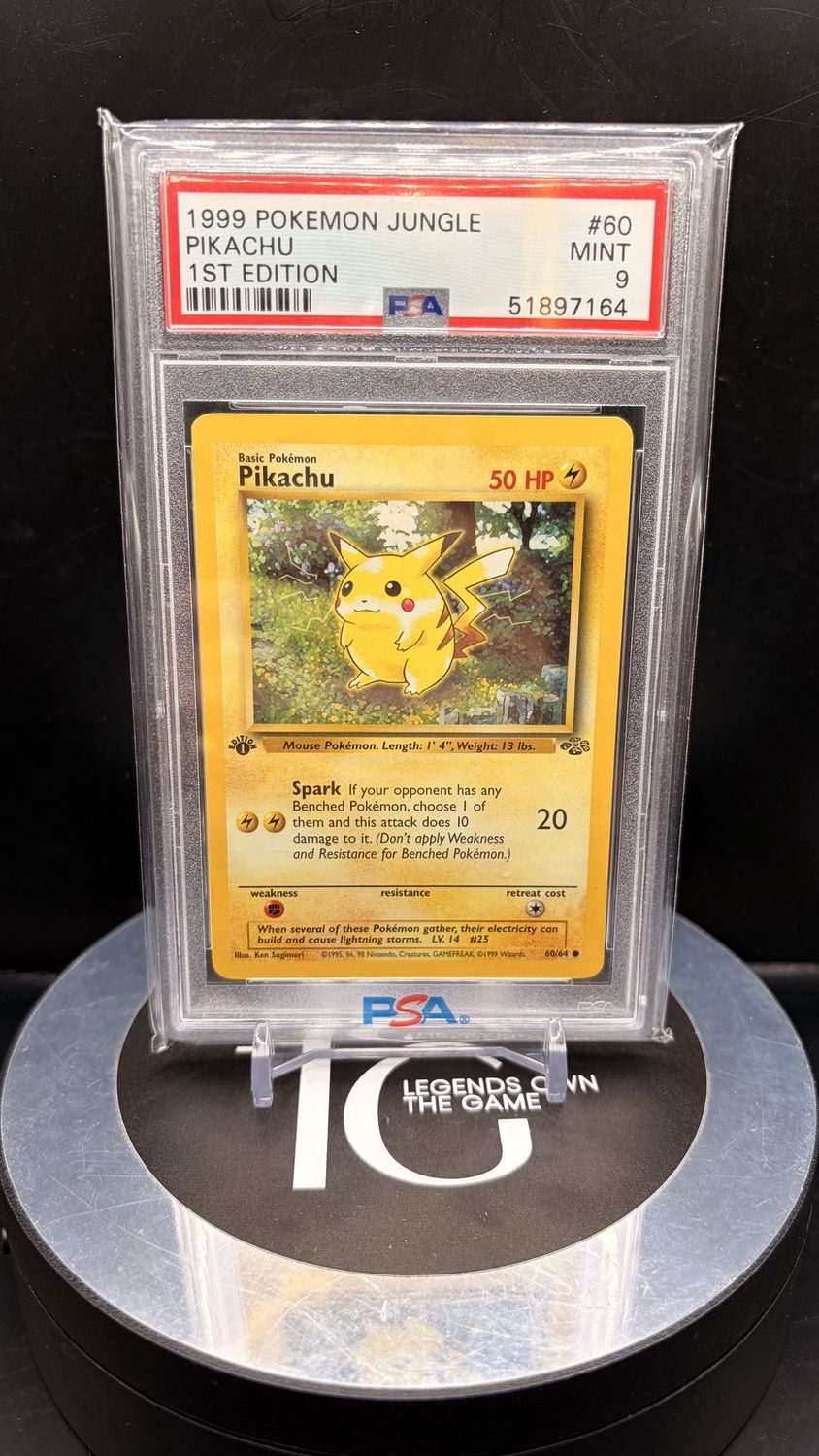 1999 Pokemon Jungle Pikachu 1st Edition #60 PSA 9