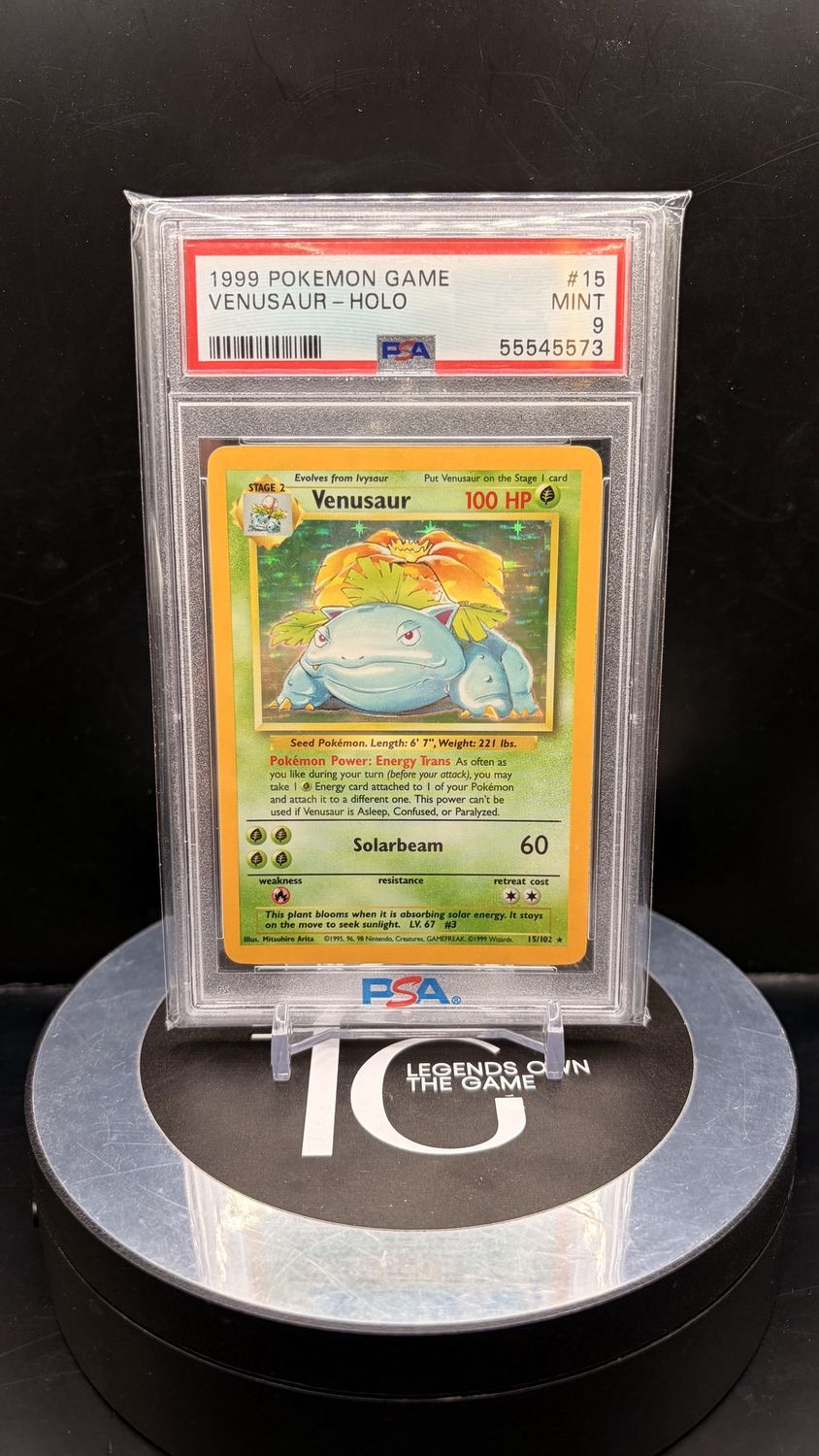 1999 Pokemon Game Venusaur - Holo #15 PSA 9