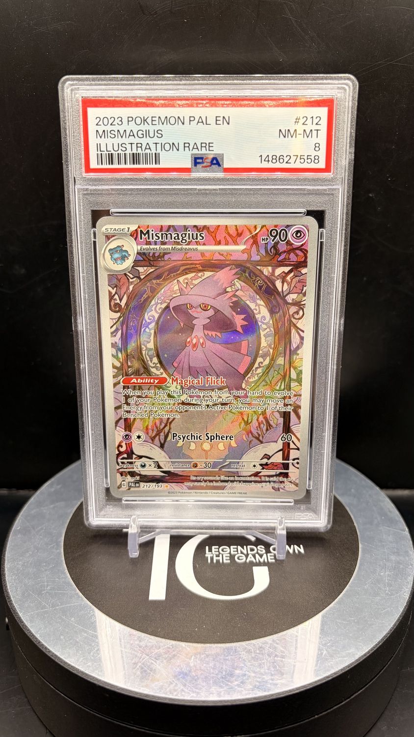 2023 Pokemon Pal En Mismagius Illistration Rare #212 PSA 8