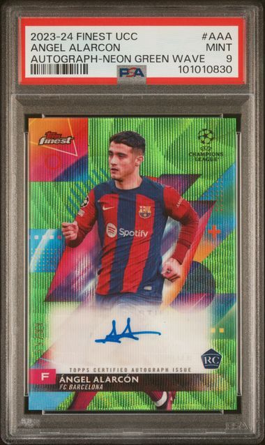 2023-24 Finest UCC Angel Alarcon Autograph -Neon Green Wave #AAA PSA 9