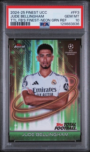 2024-25 Finest UCC Jude Bellingham TTL FB's  Finest -Neon Grn Ref #FF3 PSA 10